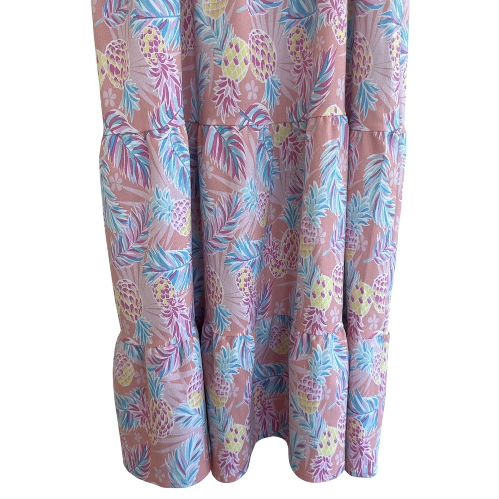 Simply Southern Multicolored Pineapple Maxi Dress Women's Small Tropical - Picture 4 of 4